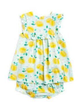 Angel Dear - Dress & Bloomers Set in Lemon Print